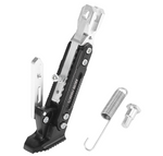 The Adjustable Side Stand  to any motorcycle black silver Tone