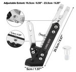 The Adjustable Side Stand  to any motorcycle black silver Tone