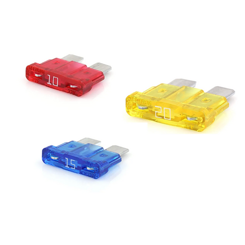 Standard Size Blade Fuse |for Bike,scooter and car 10A-15A-20A x2pc ( Pack of 6pc)
